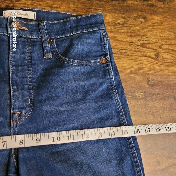 Madewell Jeans 27 Skinny 10" High Rise Tummy Control Medium Dark Wash Stretch - Picture 9 of 13